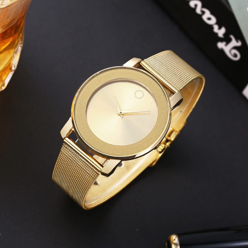 Ultra-Thin Stainless Steel Mesh Strap Men's Quartz Watch