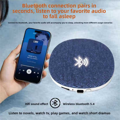 Ultra-Thin Wireless Bluetooth Pillow Speaker with White Noise