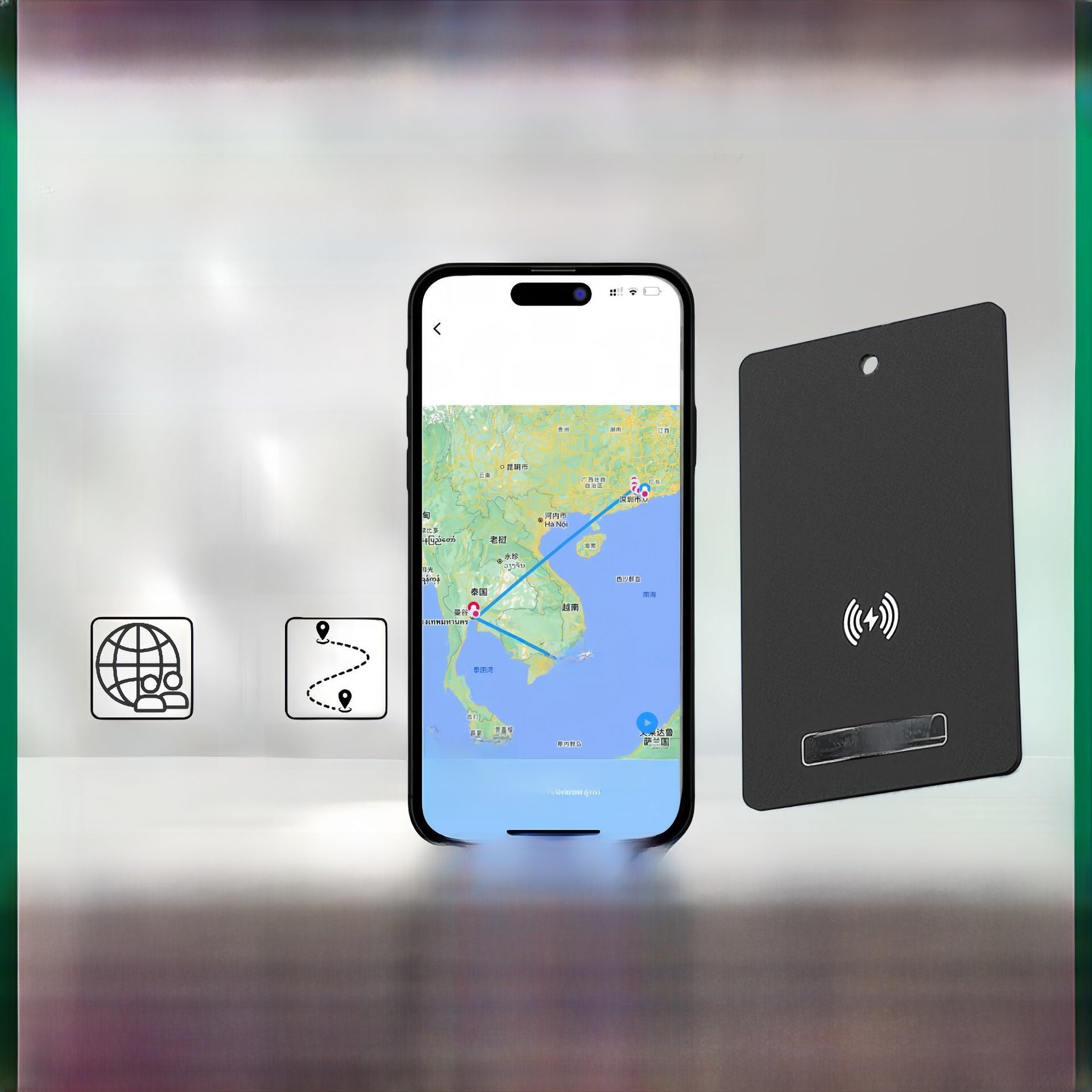 Ultra-Thin Wireless Charging GPS Locator