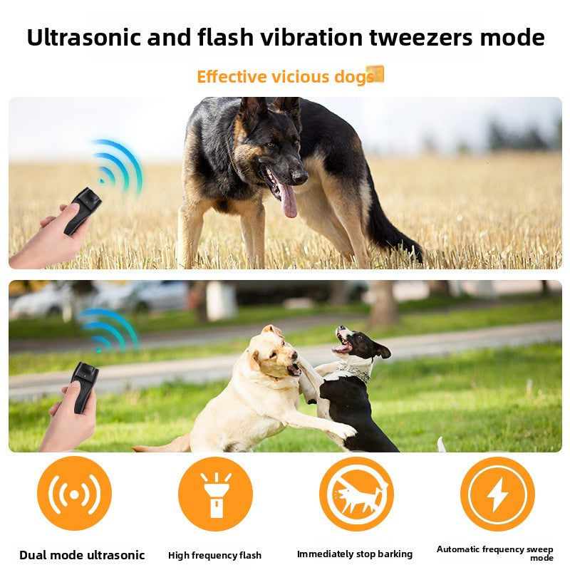 Ultrasonic dog repellent, dog driver and dog trainer