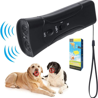 Ultrasonic Dog Trainer with LED Flashlight
