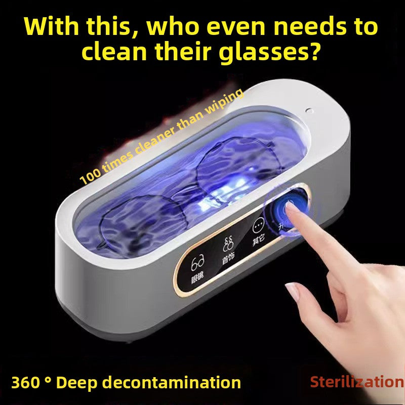 Ultrasonic eyeglass cleaner
