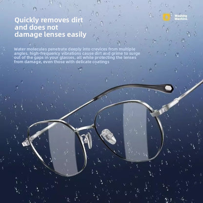 Ultrasonic eyeglass cleaner