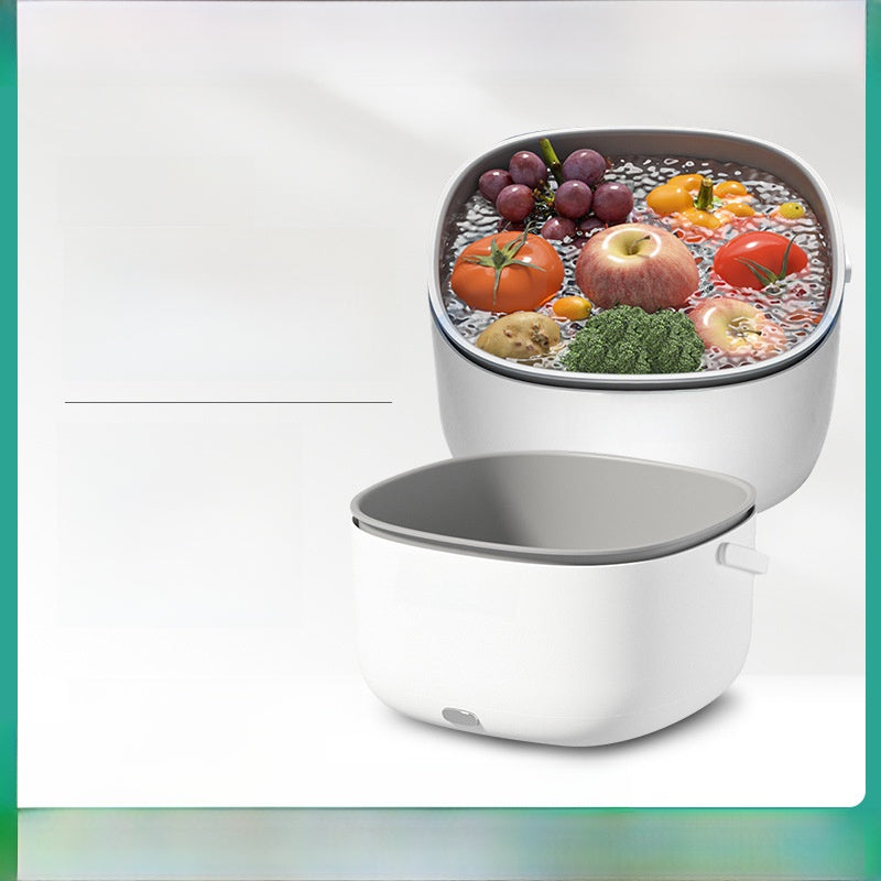 Ultrasonic fruit and vegetable washing basket
