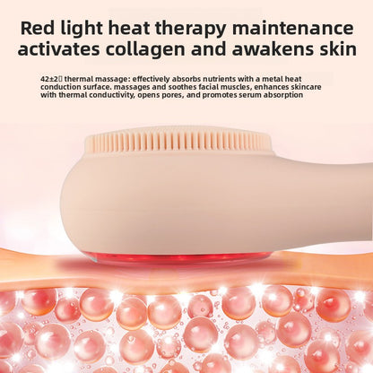 Ultrasonic Hot Cold Electric Silicone Facial Cleansing Brush