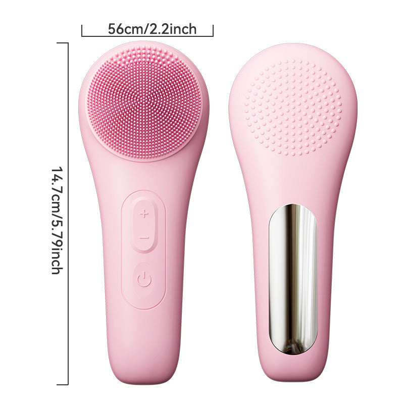 Ultrasonic Hot Compress Silicone Facial Cleansing Device