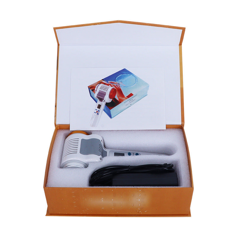 Ultrasonic ice therapy device for beauty salons