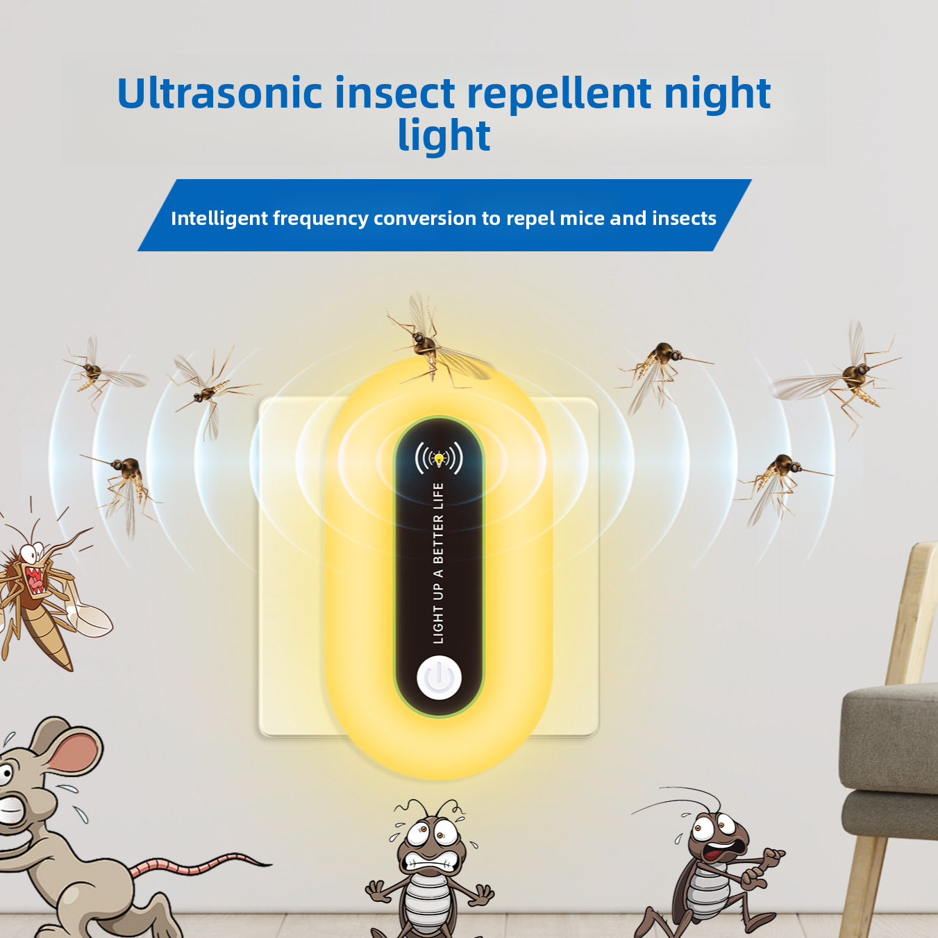 Ultrasonic Mosquito and Rodent Repeller
