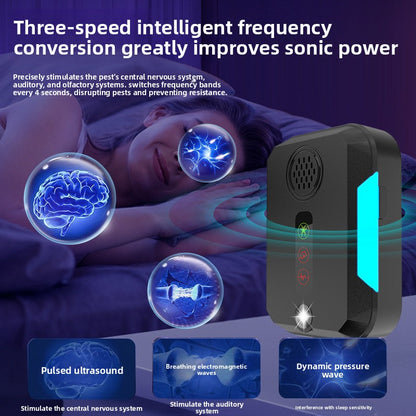 Ultrasonic Mouse Repeller with LED Strobe and Variable Frequency