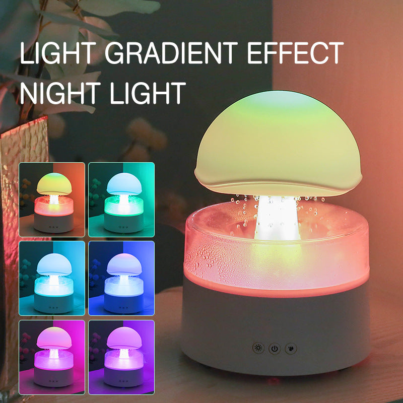 Ultrasonic Raindrop Humidifier with Aromatherapy