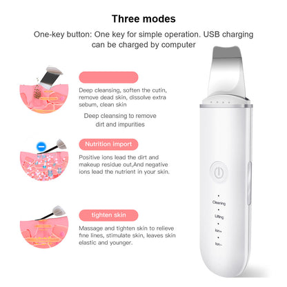 Ultrasonic skin cleansing device