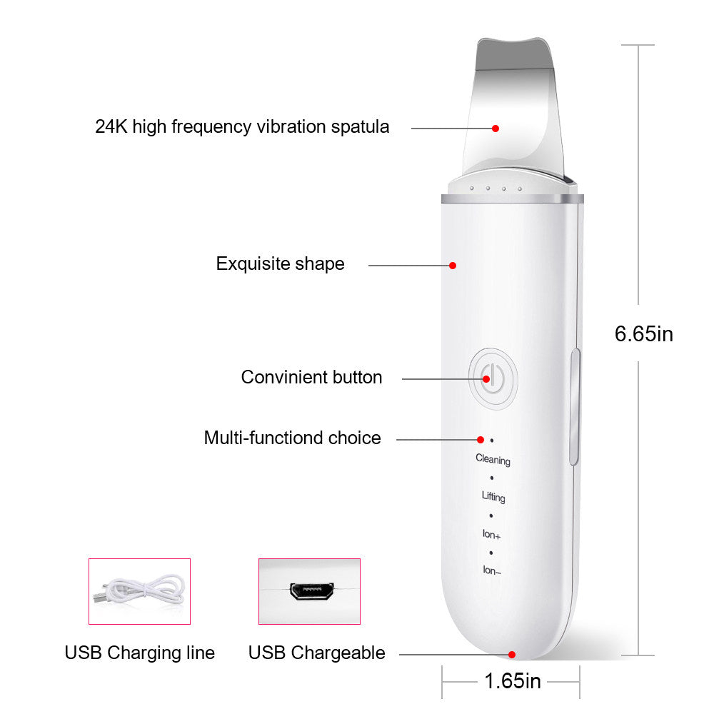 Ultrasonic skin cleansing device