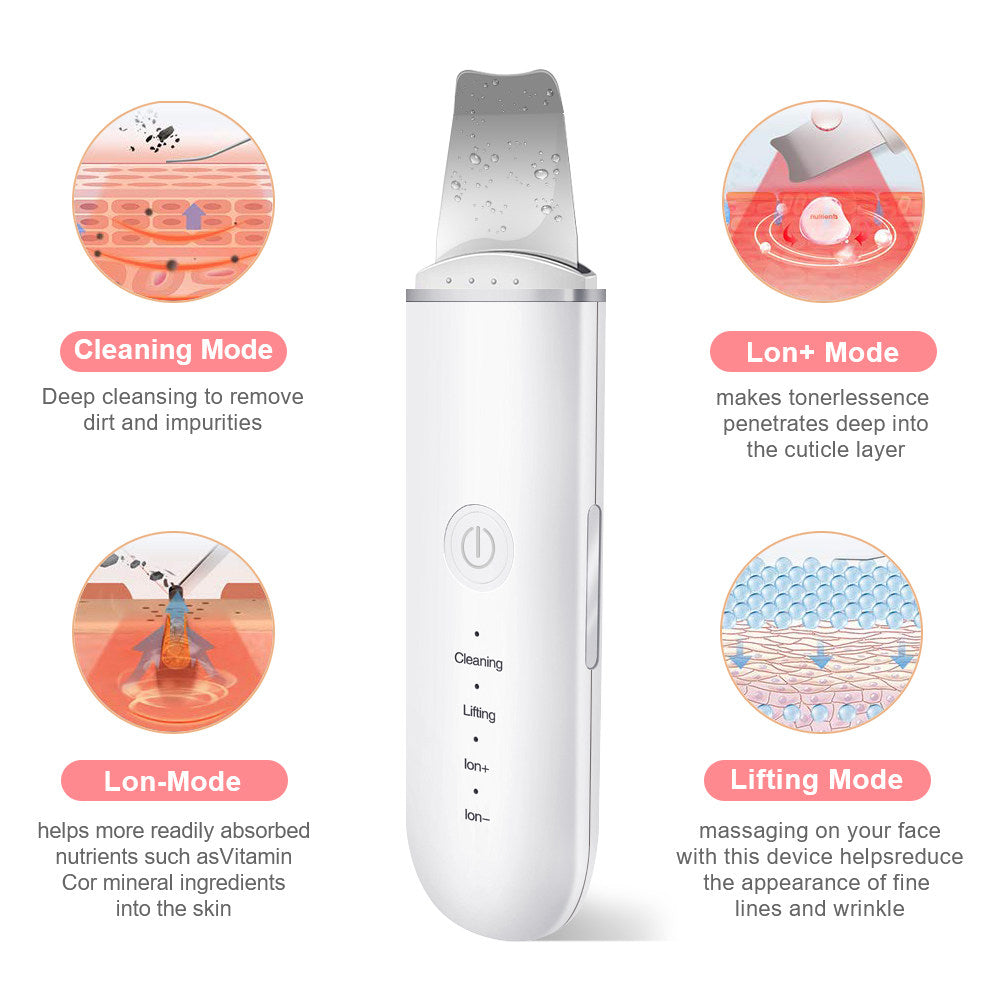 Ultrasonic skin cleansing device