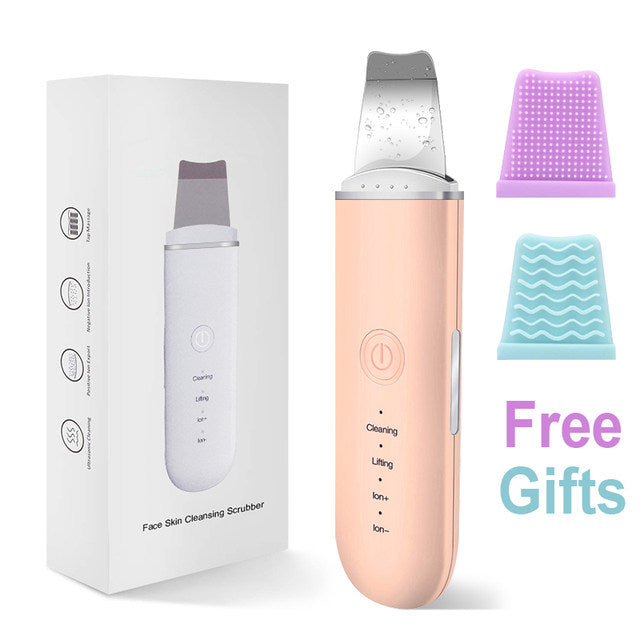 Ultrasonic skin cleansing device