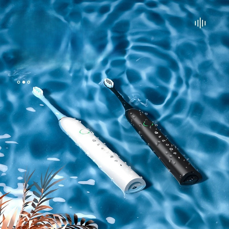 Ultrasonic Soft Bristle Electric Toothbrush with 4 Brush Heads