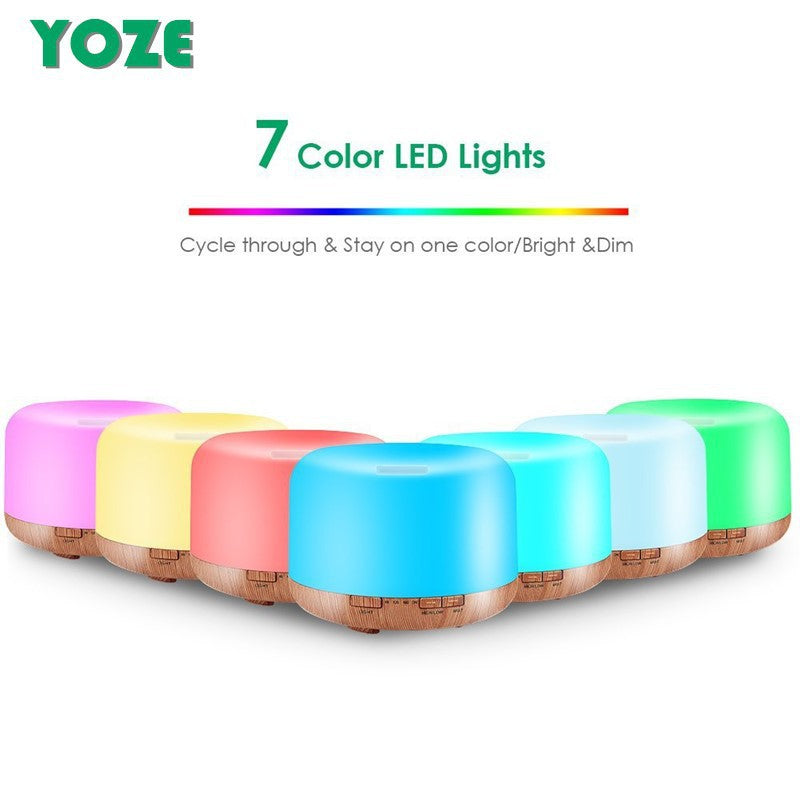 Ultrasonic Wood Grain Aroma Diffuser Humidifier