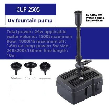 Ultraviolet variable frequency water pump submersible pump
