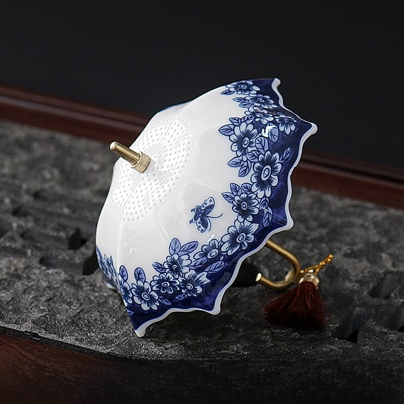 Umbrella-Shaped Ceramic Tea Strainer Filter