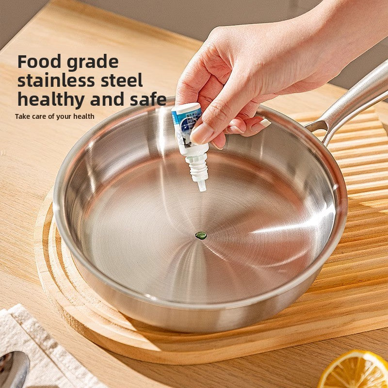 Uncoated 304 Stainless Steel Frying Pan
