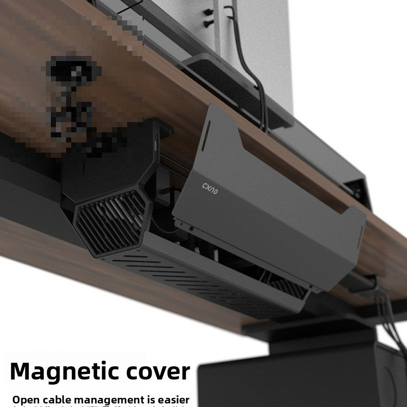 Under Desk Cable Management Box with Adhesive Mount