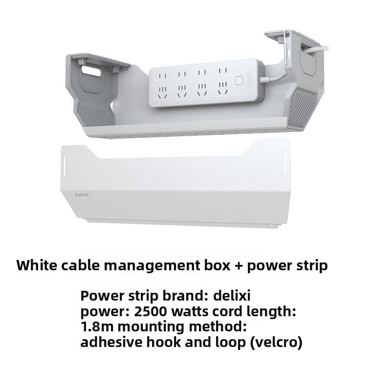 Under Desk Cable Management Box with Adhesive Mount