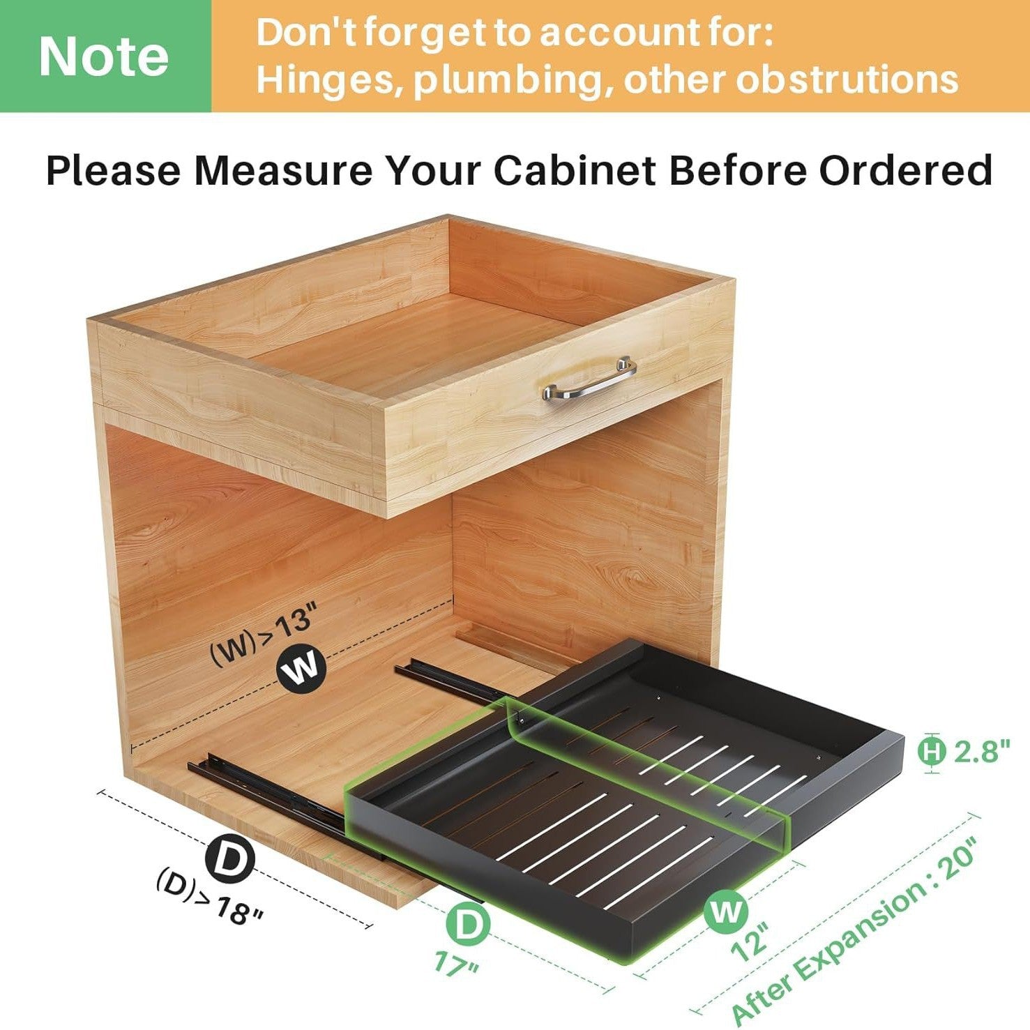 Under Sink Cabinet Pull Out Storage Rack