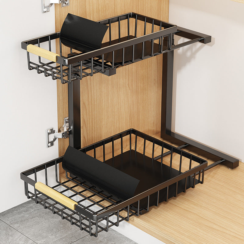 Under-sink storage rack for the kitchen sink