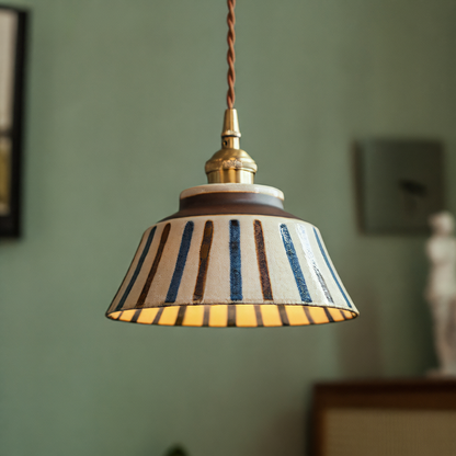 Underglaze ceramic chandelier
