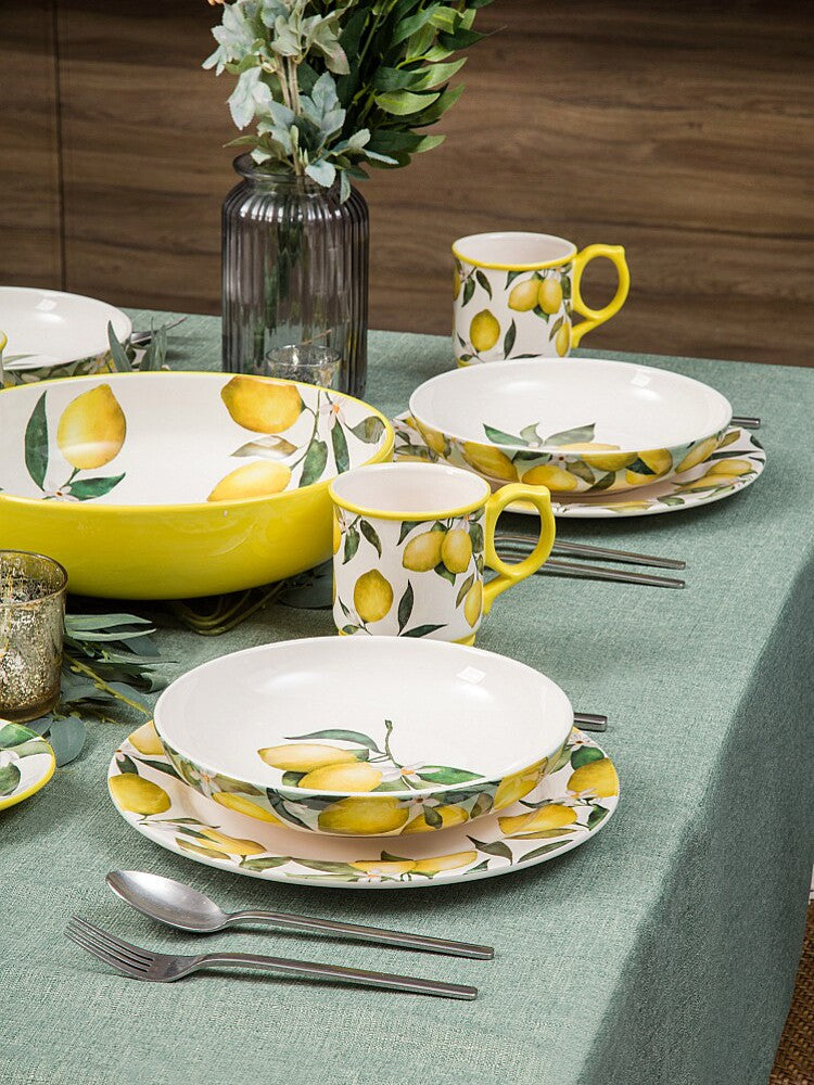 Underglaze ceramic tableware