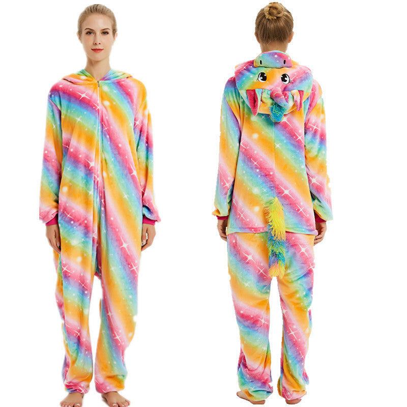 Unicorn animal one-piece pajamas