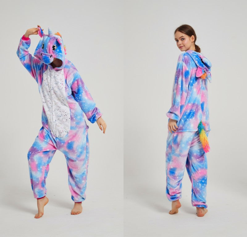 Unicorn animal one-piece pajamas
