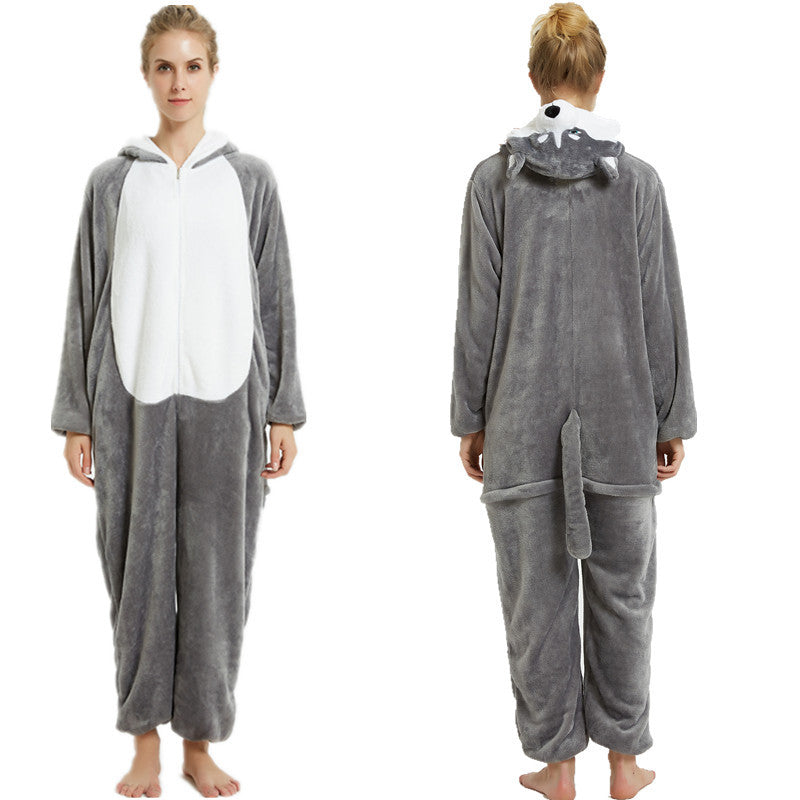 Unicorn animal one-piece pajamas