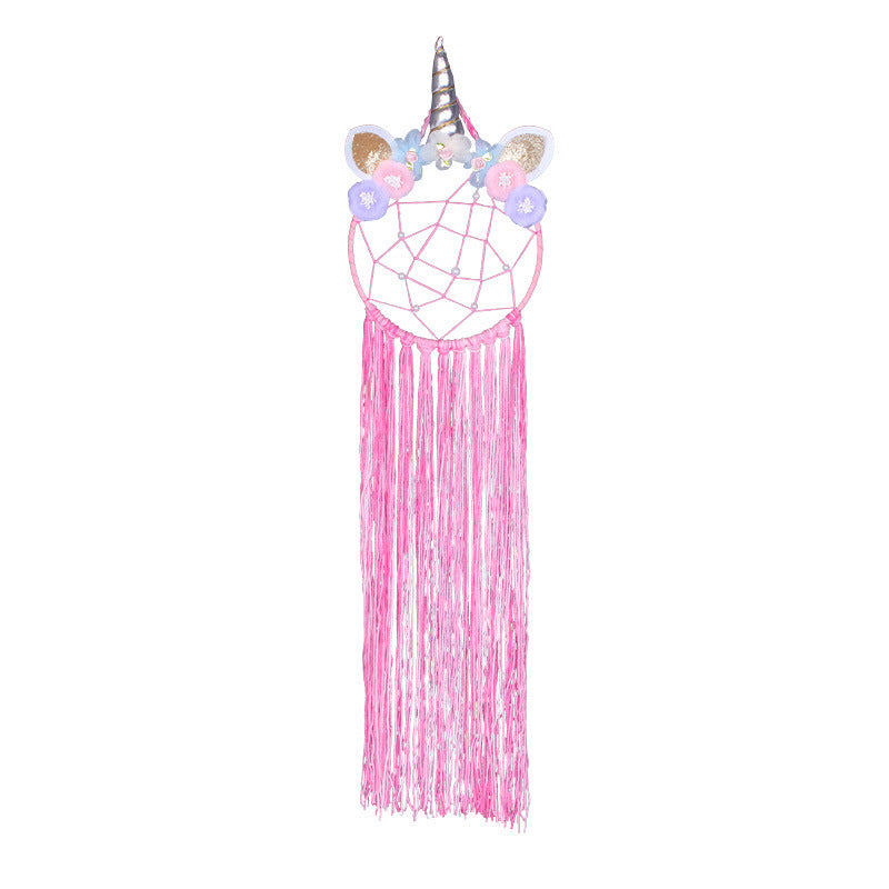 Unicorn Dream Catcher Feather Pendant