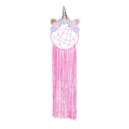 Unicorn Dream Catcher Feather Pendant