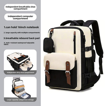 Unisex Casual Travel Backpack with Dry-Wet Separation