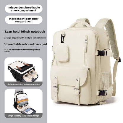 Unisex Casual Travel Backpack with Dry-Wet Separation