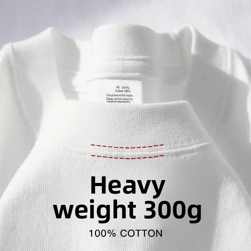 Unisex Couple Loose Half-Sleeve Round Neck Base Shirt