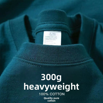 Unisex Couple Loose Half-Sleeve Round Neck Base Shirt