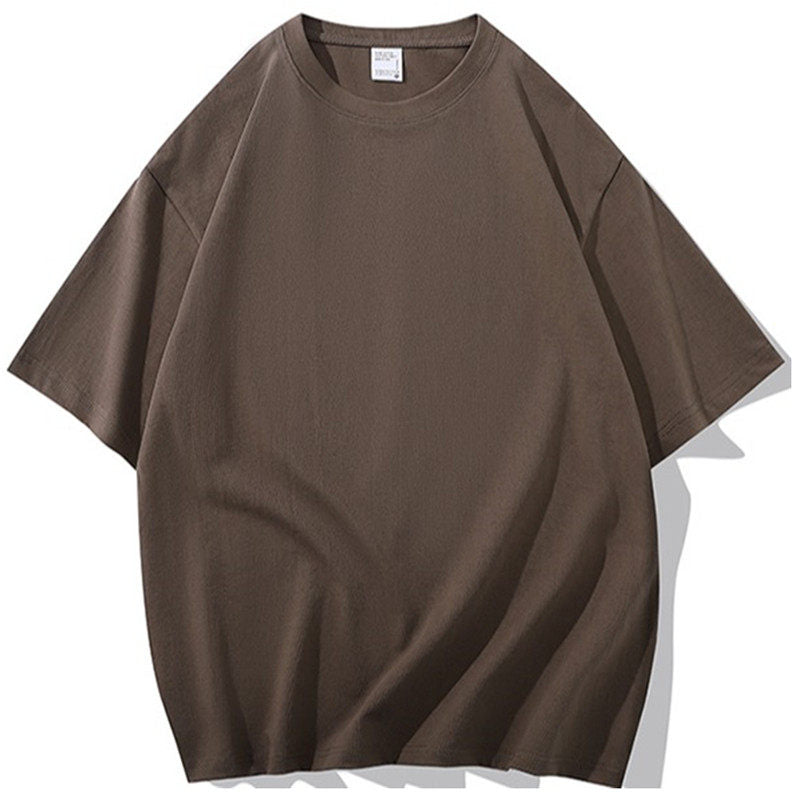 Unisex Couple Loose Half-Sleeve Round Neck Base Shirt