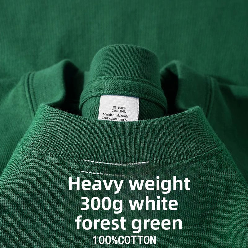 Unisex Couple Loose Half-Sleeve Round Neck Base Shirt