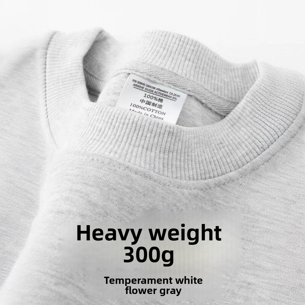 Unisex Couple Loose Half-Sleeve Round Neck Base Shirt