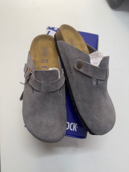 Unisex Cowhide Leather Slippers