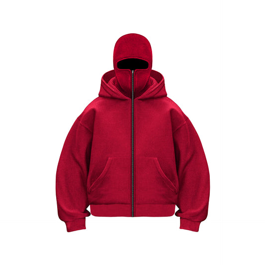 Unisex Fleece Hooded Sweatshirt with Zipper