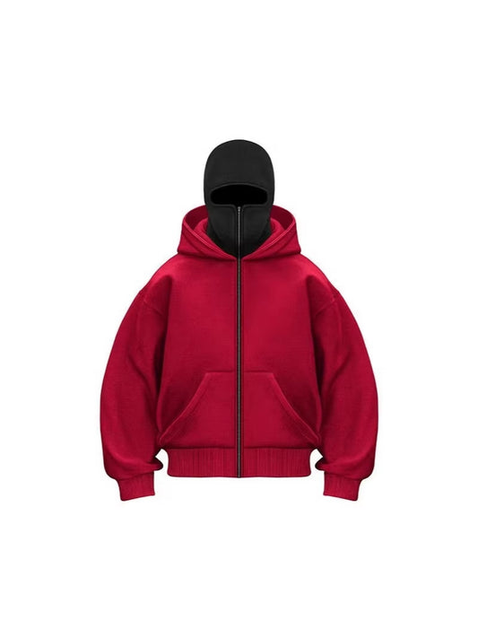 Unisex Fleece Hooded Sweatshirt with Zipper