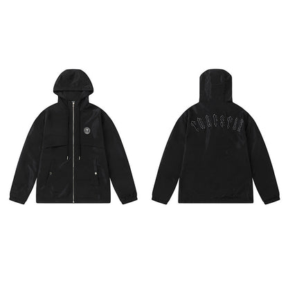 Unisex Hooded Sweatshirt Jacket in American Street Style
