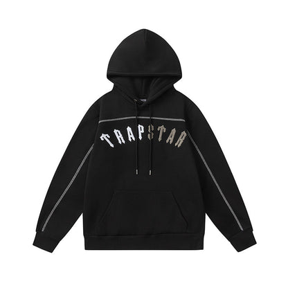 Unisex Hooded Sweatshirt Jacket in American Street Style