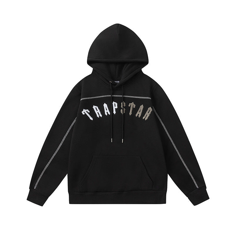 Unisex Hooded Sweatshirt Jacket in American Street Style
