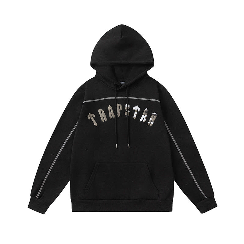 Unisex Hooded Sweatshirt Jacket in American Street Style