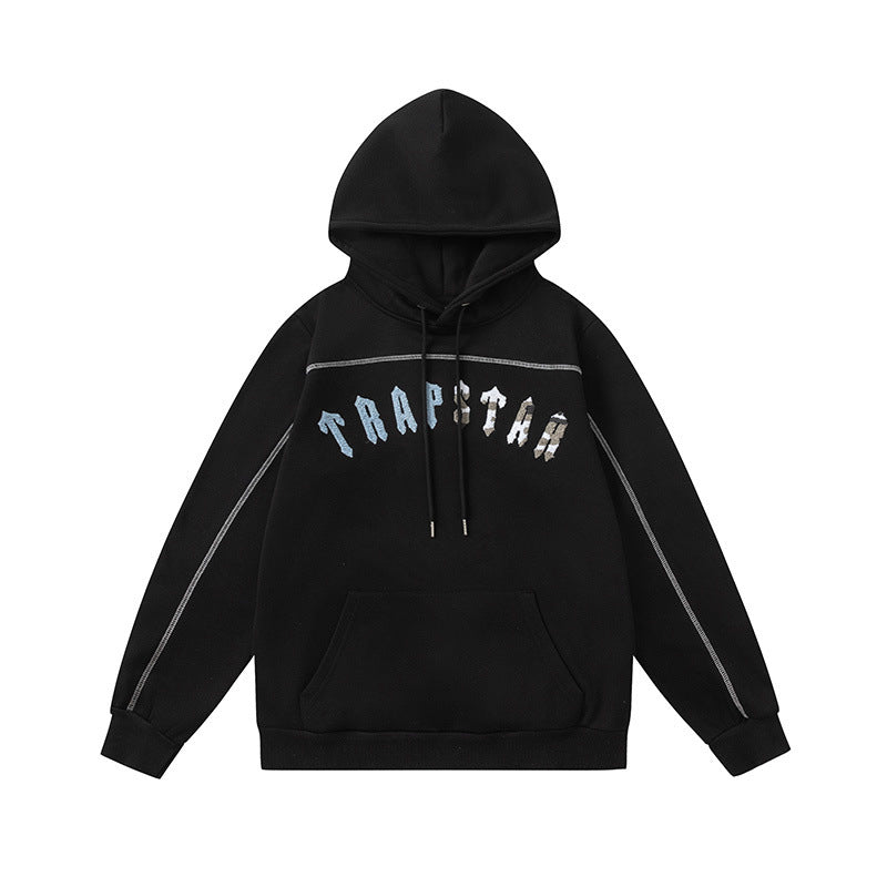 Unisex Hooded Sweatshirt Jacket in American Street Style