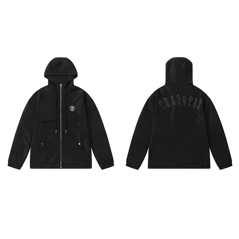 Unisex Hooded Sweatshirt Jacket in American Street Style
